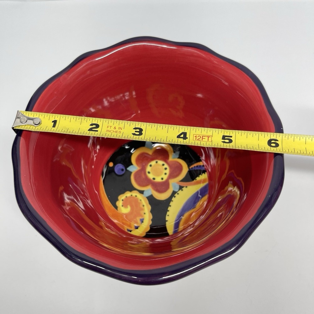 Corsica Esmeralda & Merida Collections Cereal & Fruit Bowls Set Hand Painted - Picture 12 of 13